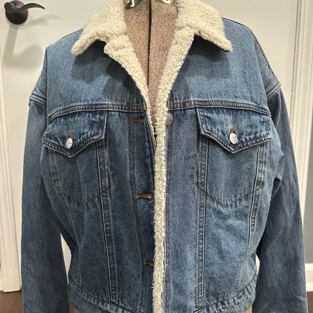Denim Sherpa-Lined Jean Jacket